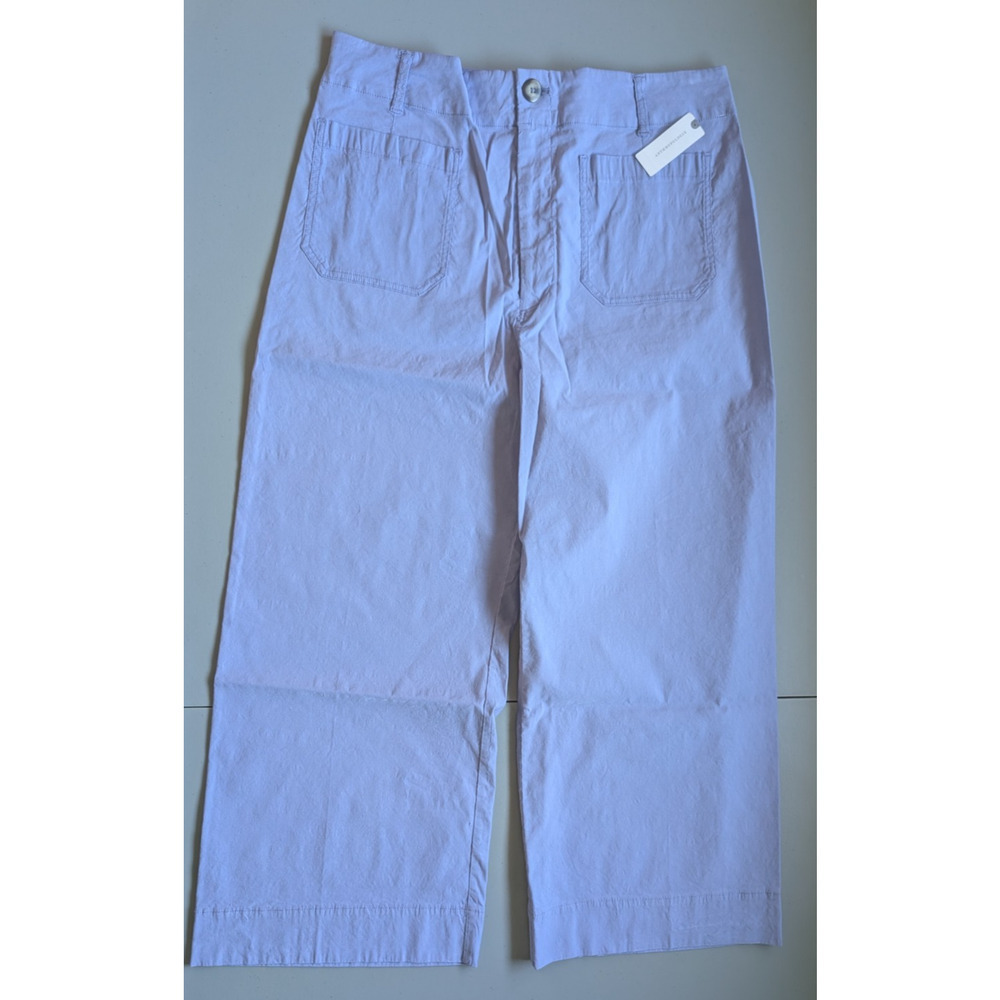 NWT Anthropologie Maeve The Colette Cropped Wide-Leg Pants Sz 34 LAVENDER 7F471 - Picture 2 of 12